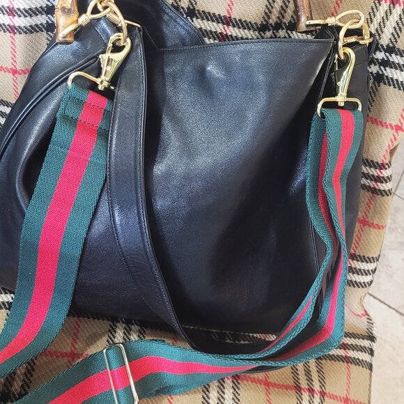 Gucci Bamboo & Leather Ex-Large Very Rare Vintage Bag - Picture 4 of 17